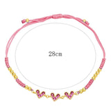 Sweet Love Heart Bracelets For Girls Rope Chain Bangles