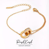 Crystal Stainless Steel Chain Bracelet for Women