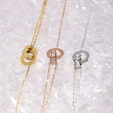 Crystal Stainless Steel Chain Bracelet for Women