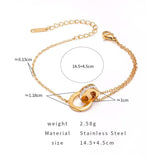 Crystal Stainless Steel Chain Bracelet for Women