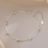 Silver Bracelets Jewelry Charm Women Girl Summer Curved Line Geometric