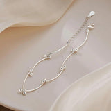 Silver Bracelets Jewelry Charm Women Girl Summer Curved Line Geometric