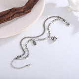 Double Layer Chain Bracelet, Cat Pendant, Party Jewelry