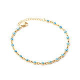 Evil Eye Charm Bracelet Stainless Steel Adjustable Bangles Femme