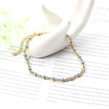 Evil Eye Charm Bracelet Stainless Steel Adjustable Bangles Femme
