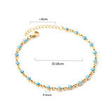Evil Eye Charm Bracelet Stainless Steel Adjustable Bangles Femme