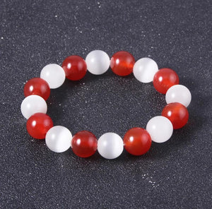 Fruits Basket Kyo Sohma Bracelet Red Crystal Beads Bangle Cosplay Jewelry