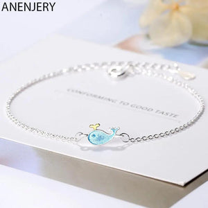 Silver Little Whale Dolphin Animal Necklace For Women Girl Gift