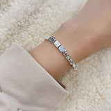 Mewanry Square Bracelet for Women Geometric Punk Jewelry Gift