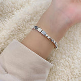 Mewanry Square Bracelet for Women Geometric Punk Jewelry Gift