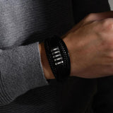 Layered Braided Leather Bangle for Men
