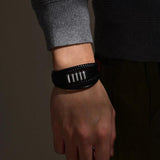 Layered Braided Leather Bangle for Men