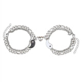 Stainless Steel Yin Yang Chain Bracelet Charms Hippie Jewelry Love
