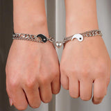 Stainless Steel Yin Yang Chain Bracelet Charms Hippie Jewelry Love