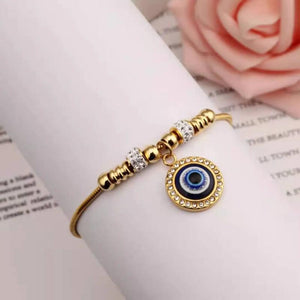 Stainless Steel Demon Eye Bracelet Vintage Jewelry Women Accesories