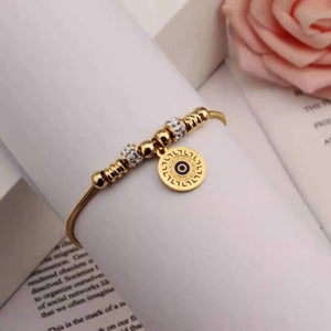 Stainless Steel Demon Eye Bracelet Vintage Jewelry Women Accesories