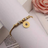 Stainless Steel Demon Eye Bracelet Vintage Jewelry Women Accesories