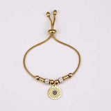 Stainless Steel Demon Eye Bracelet Vintage Jewelry Women Accesories