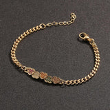 Love Heart Bracelet With Zircon Crystal 18K Plate Bangle