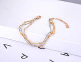Bohemia Three Layers Beaded Chain Bracelet For Women