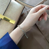 Foxanry Silver Bracelets for Women Vintage Horseshoe Chain Party Jewelry