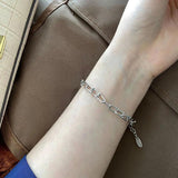 Foxanry Silver Bracelets for Women Vintage Horseshoe Chain Party Jewelry