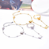 316L Stainless Steel Frosted Butterfly Bracelet Ladies High Jewelry