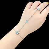 316L Stainless Steel Frosted Butterfly Bracelet Ladies High Jewelry