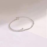 Silver Double Layer Beads Chain Bracelet for Women Jewelry