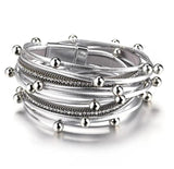 Women's Multi-Layer Beaded Leather Wrap Bracelet