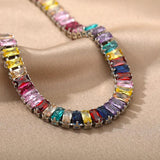 Boho Rainbow Zircon Tennis Bracelet Wedding Christmas Gift