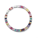 Boho Rainbow Zircon Tennis Bracelet Wedding Christmas Gift