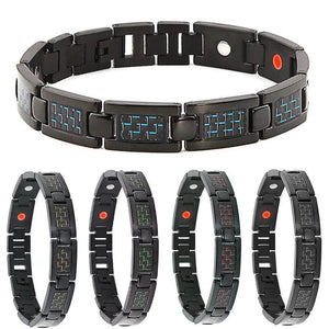 Hematite Bracelet Men Carbon Fiber Magnetic Gauss Magnet BR1097