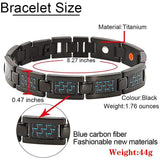 Hematite Bracelet Men Carbon Fiber Magnetic Gauss Magnet BR1097