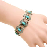 Turquoises Wrap Bracelet Southwestern Style Beaded Bracelets Tibetan Clasp