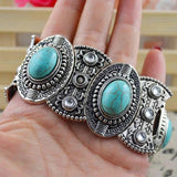 Turquoises Wrap Bracelet Southwestern Style Beaded Bracelets Tibetan Clasp