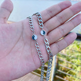 Stainless Steel YinYang Charm Couple Bracelets 2pcs/set