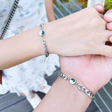 Stainless Steel YinYang Charm Couple Bracelets 2pcs/set
