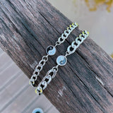 Stainless Steel YinYang Charm Couple Bracelets 2pcs/set