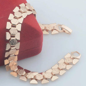 11MM 585 Rose Bracelet Toggle Lock Hot Wristband Jewelry