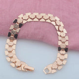 11MM 585 Rose Bracelet Toggle Lock Hot Wristband Jewelry