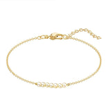 Women Stainless Steel Bracelet Simulated-Pearl Beaded Chain Charm Jewelry