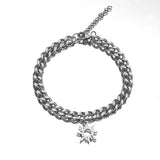 Sun Moon Couple Stainless Steel Bracelet Set Waterproof Jewelry