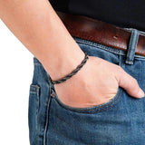 Vintage Twisted Rope Chain Bracelet Stainless Steel Punk Rock Biker Jewelry