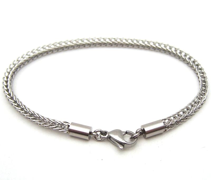 4MM Stainless Steel Snake Bracelet for Trollbeads Chain DIY Jewelry