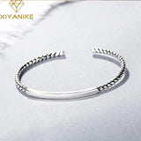 Silver Bead Bracelet Bangle for Women Wedding Anniversary Gift