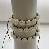 Cinnabar Red Rose Bracelet Hand-woven Jewelry