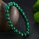 Pink Tiger Eye Buddha Bracelet Men Women Natural Stone Round Beads Elastic
