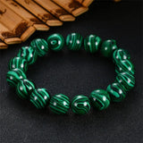 Pink Tiger Eye Buddha Bracelet Men Women Natural Stone Round Beads Elastic