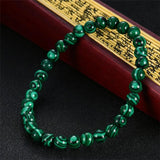 Pink Tiger Eye Buddha Bracelet Men Women Natural Stone Round Beads Elastic